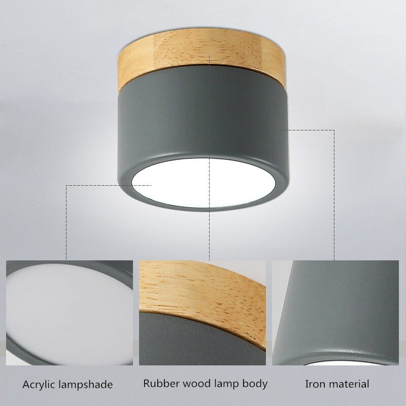 Round Dimmable Surface Mounted LED Downlights 7W15W LED Ceiling Spot Lights AC110-220V LED Lamp Indoor Lighting