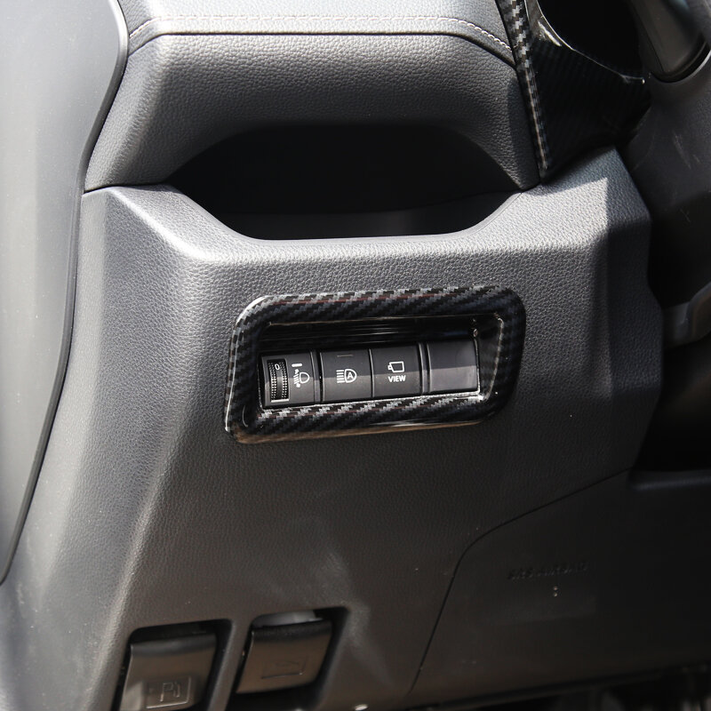 مفتاح غطاء التحكم في المصباح الأمامي للسيارة ، ملصق لوحة القيادة الداخلية لتويوتا Rav4 2020 ، تغيير صغير