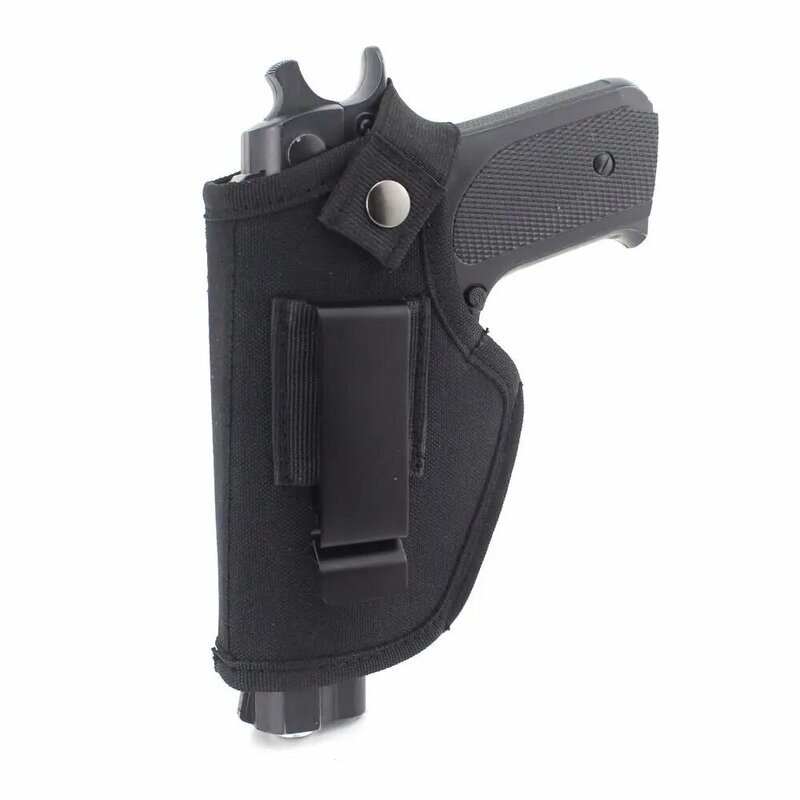 Fondina per pistola tattica universale fondina per trasporto nascosta cintura Clip in metallo IWB OWB fondina borsa per pistola softair per pistole di tutte le dimensioni
