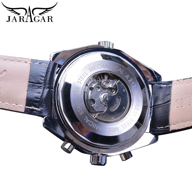 Jaragar – montre-bracelet automatique en verre bleu, série aviateur, militaire, véritable Sport pour homme, marque de luxe, mécanique, horloge, 2020