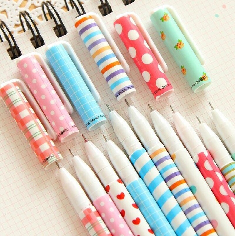 Канцтовары в Корейском стиле, акварельная ручка, гелевые ручки, Набор цветных ручек Kandelia, 10 шт.