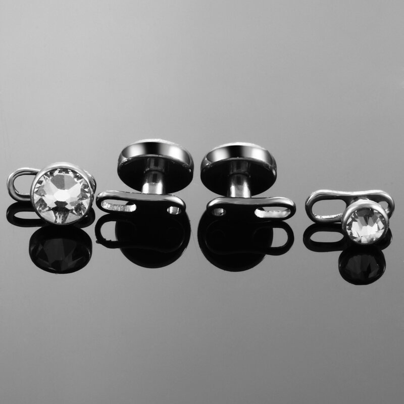 Ensemble de micro piercings en titane, base d'injecteur cutané, plongeur Y-Skinner, piercings supérieurs cutanés, bijoux de corps, 14G, 10 pièces/lot