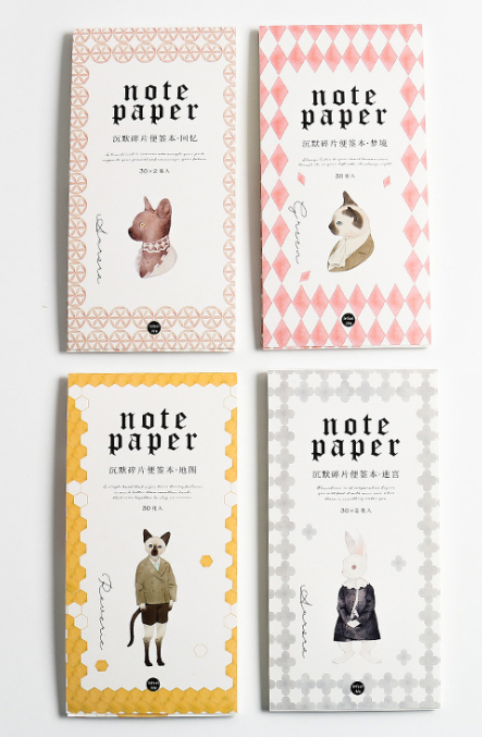 Silence animal note pad memo pad(1pack=30pieces)