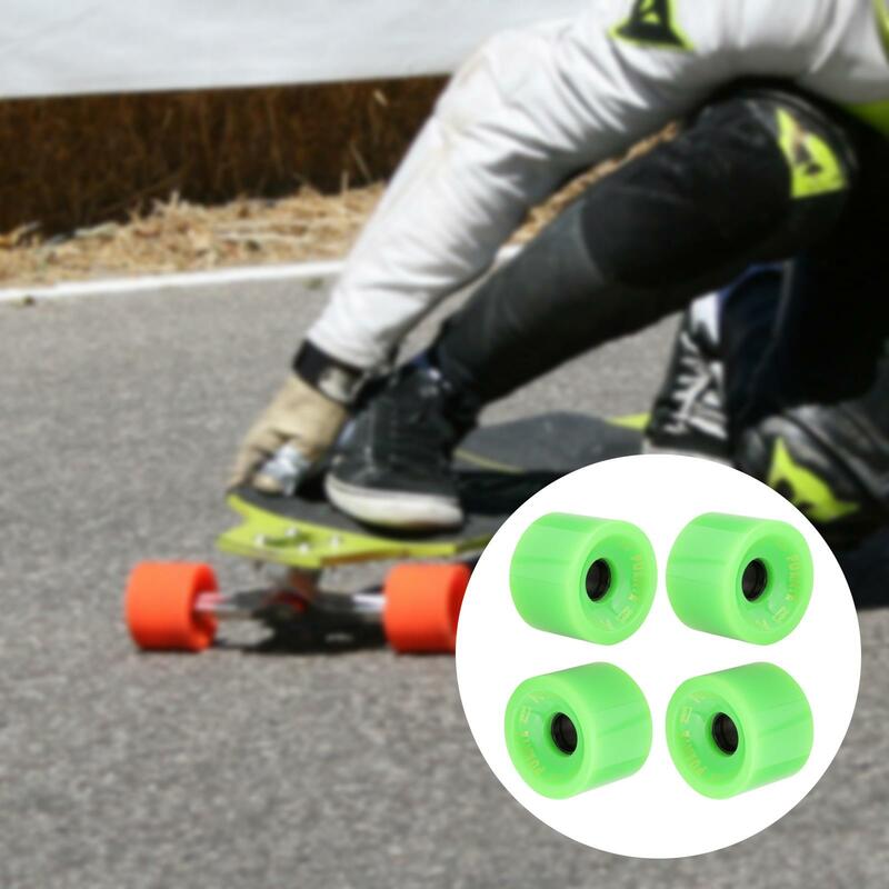 4 peças rodas longboard de skate 70mm 82a roda de skate de ação rodas com rolamento para iniciantes equipamentos de substituição
