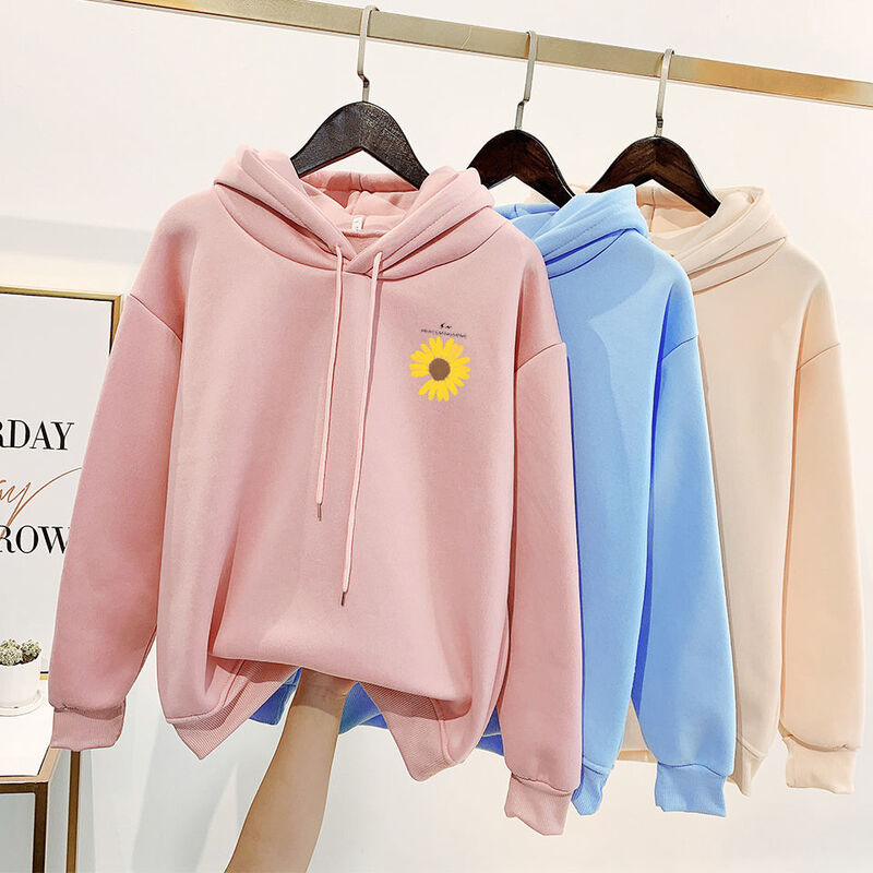 BiggOrange plus vevlet sweatshirt kawaii clothes Winter tops women oversize harajuku hoodies korean style long sleeve Pullovers