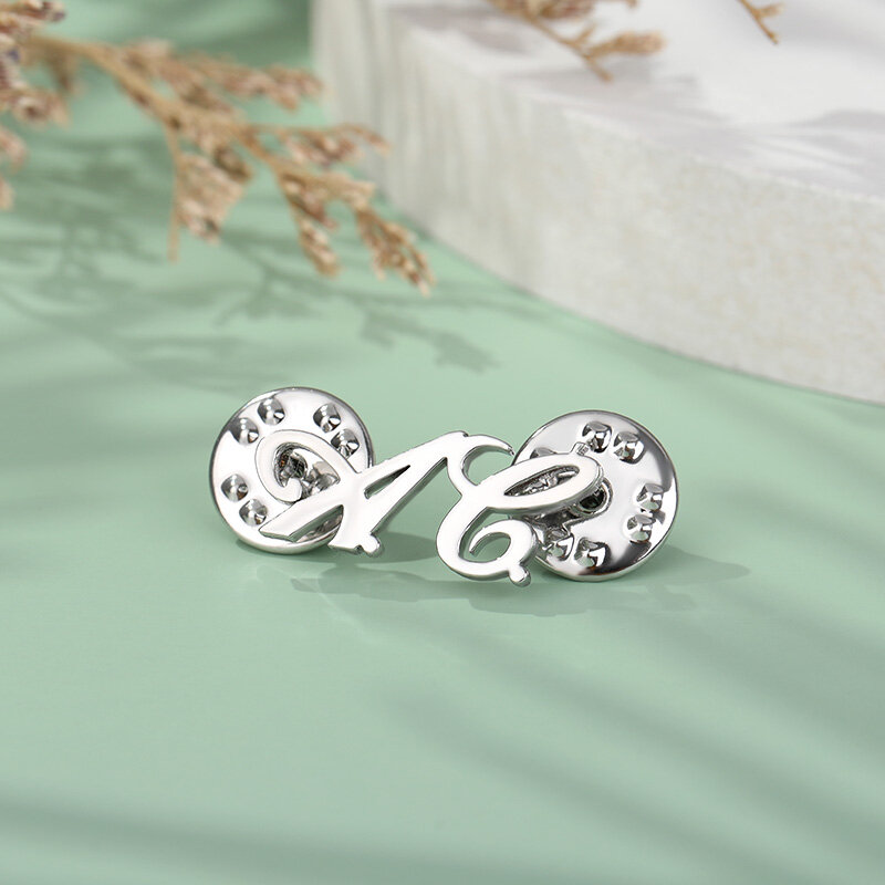 Broche personalizado com nome, broches para mulheres e homens, joias personalizadas em aço inoxidável, bijuterias para presente