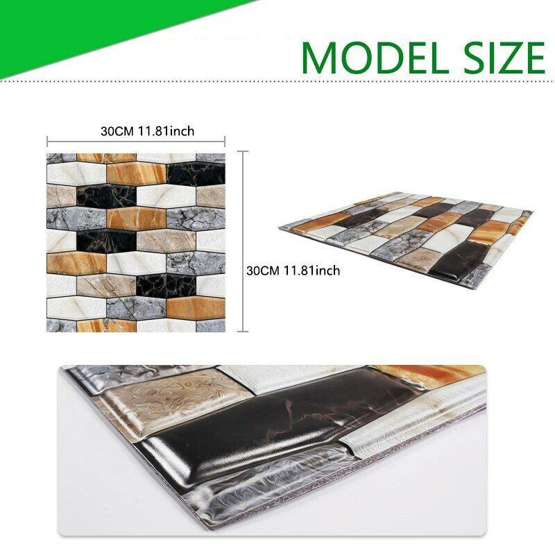 3D Wallpaper DIY Marble Sticker 70cm*77cm Waterproof Wall Stickers 3d wall panels for living room 3D Brick Stone Wall Papers