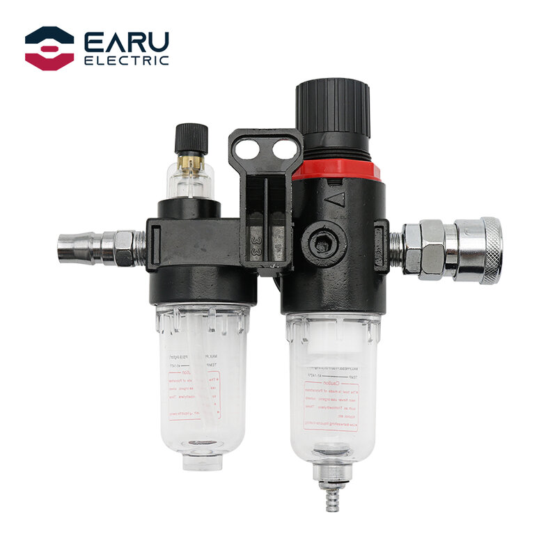Compresor de aire AFC2000 AFR2000 + AL2000 G1/4, filtro separador de agua y aceite, se utiliza para reducir el regulador de la válvula de presión