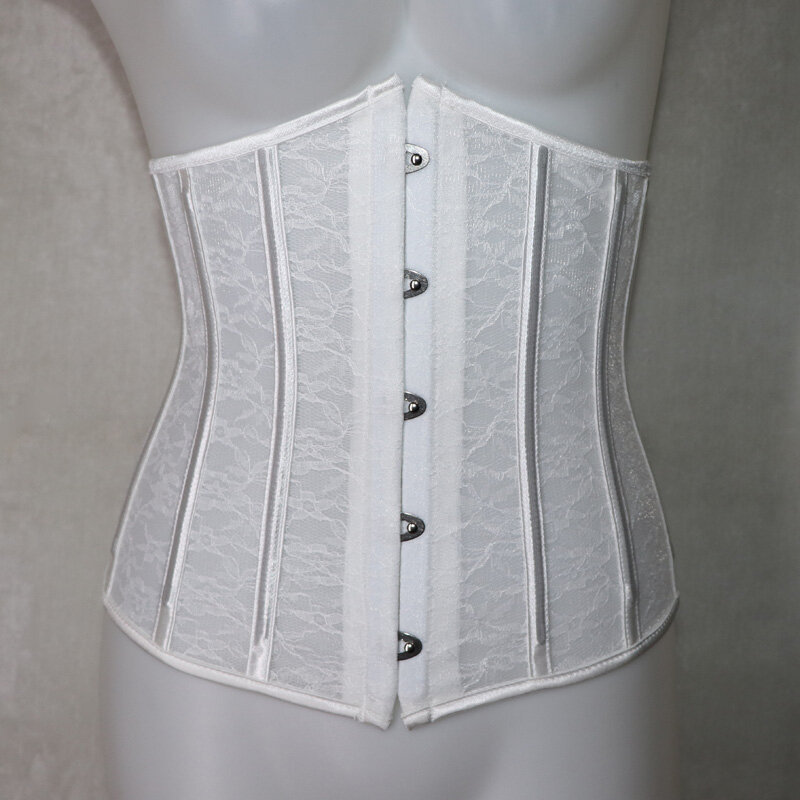 Corsetto Sexy sottoseno donna corsetto gotico Top Curve Shaper cinturino modellante cintura dimagrante corsetti in pizzo bustini nero bianco