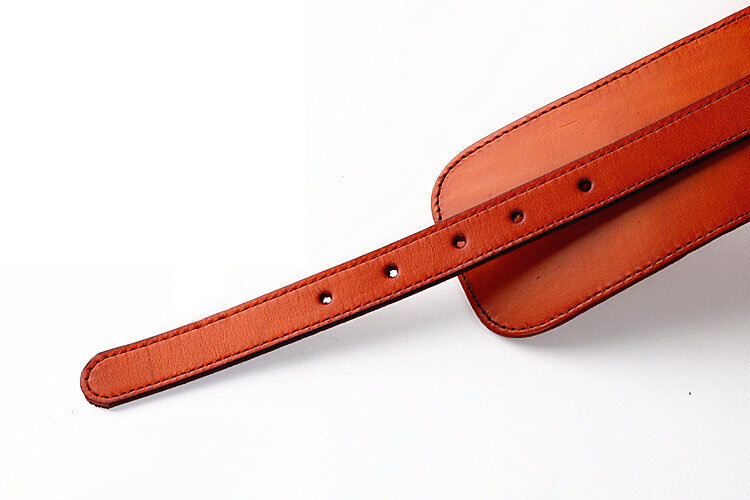Cinturón ancho de piel de vaca para mujer, cinturilla elástica de alta calidad, hebilla Vintage de cuero genuino, 100%