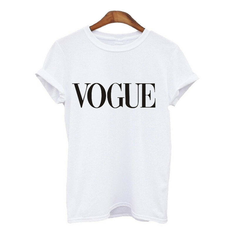 2020 nowych kobiet t-shirty moda lato VOGUE O-Neck T koszula koszula damska Tee topy Casual kobieta t-shirty Plus rozmiar