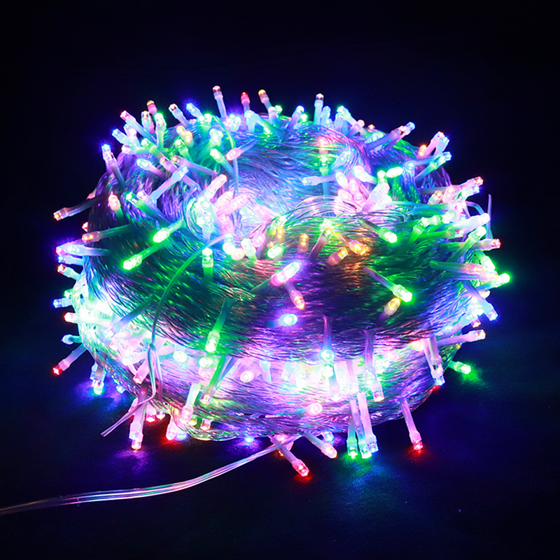 110 /220 فولت في الهواء الطلق LED سلسلة أضواء جارلاند 10-100 متر مقاوم للماء الجنية ضوء عيد الميلاد حفل زفاف عطلة البستنة الديكور