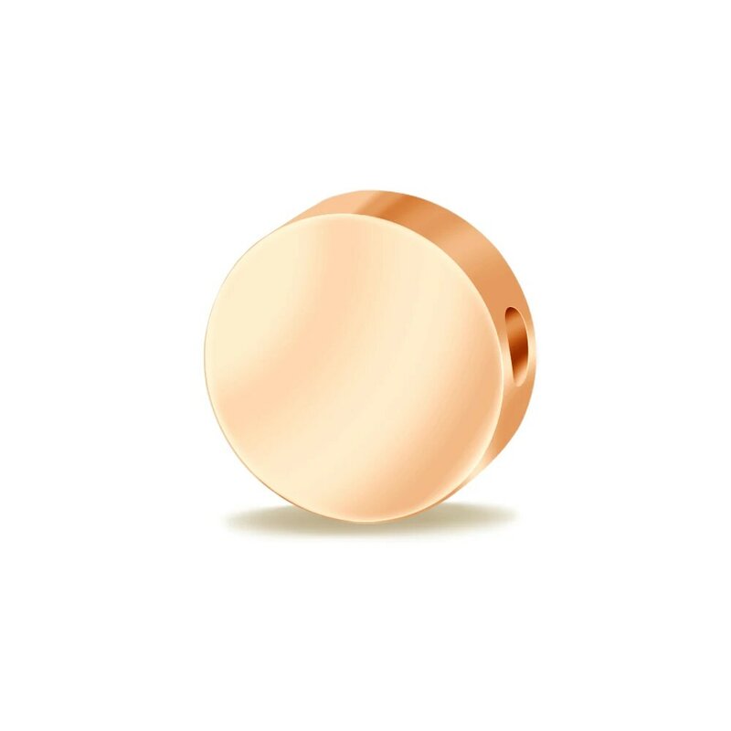 50 stücke pro Los 8mm kunden spezifische Logo Perlen frei Laser gravur 2mm Loch größe Edelstahl Kreis Perle Armband Perlen DIY Perlen