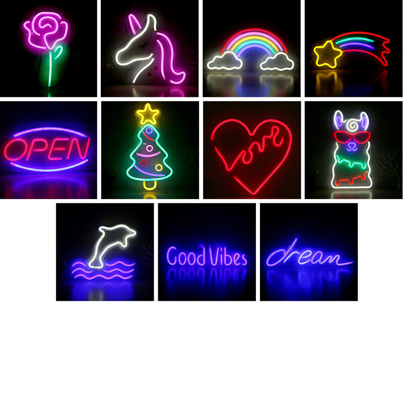 LED Neon Đèn Ngủ Ký Nghệ Thuật Treo Tường Ký Đêm Đèn Acrylic Trang Trí Phòng Đèn Ngủ INS Phong Cách Treo Tường Neon đèn Trang Trí Nhà