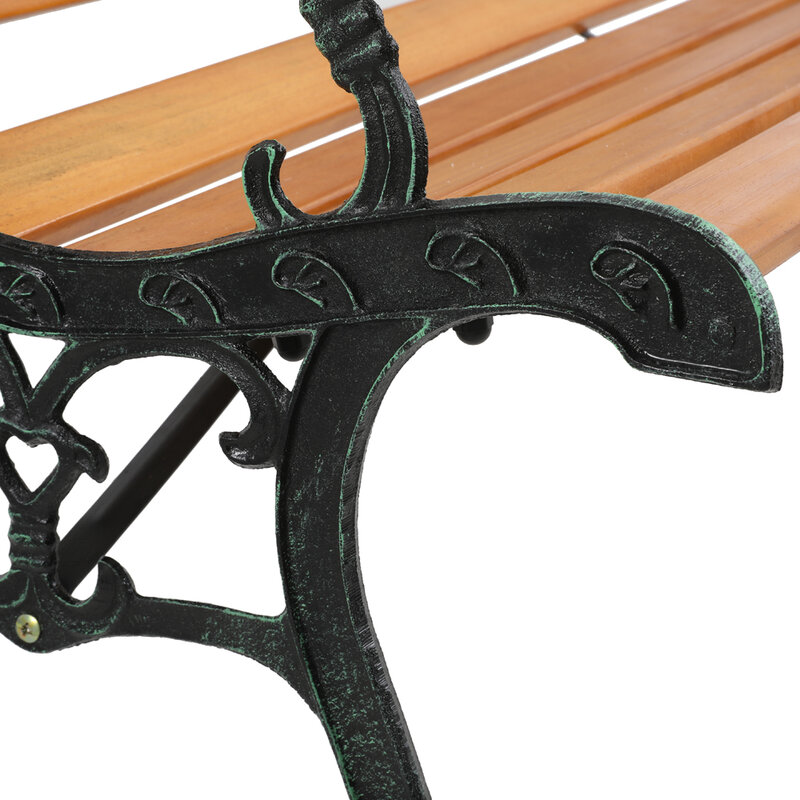 49in屋外パティオポーチガーデンベンチ椅子デッキ広葉樹鋳鉄ラブシートローズスタイルバック組み立てが容易クリーン米国株式
