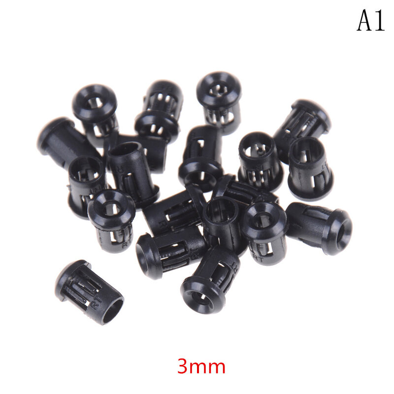 Bases de plástico negro para lámpara LED, soporte de diodo, Clip negro, soporte de enchufe de bisel, 3mm, 5mm, 8mm, 10mm, 10 unidades, 20 unidades, 40 unidades