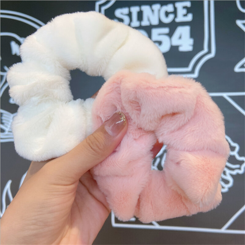Net red ins plush large intestine circle hair ring sweet and simple hair rope tie hair rubber band head rope hair accessories