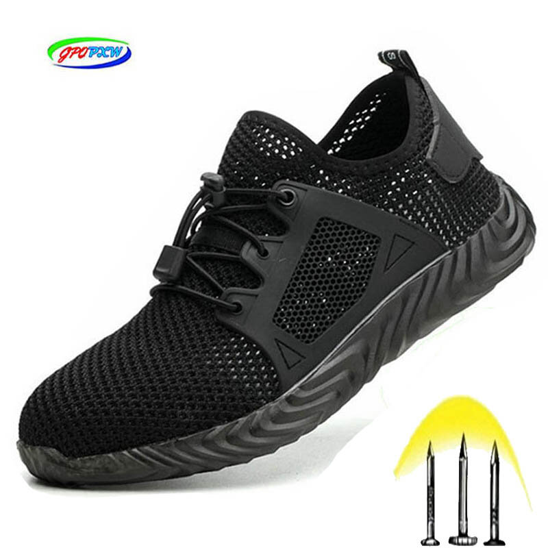 Indestructible Shoes Men and Women Steel Toe Safety Boots Work Air Puncture-Proof Non-slip Breathable Lightweight SneakersRyder