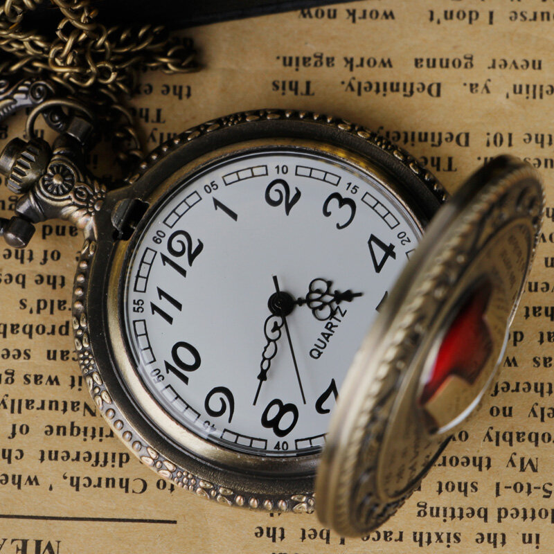 골동품 빈티지 애니메이션 테마 석영 포켓 시계 목걸이 펜던트, 여성 남성 어린이 선물