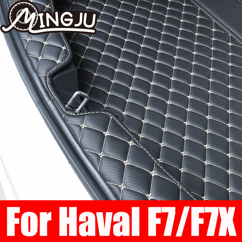 Para haval f7 f7x 2019 2020 2021 acessórios do carro proteção tronco tapete de couro catpet capa interior parte estilo automóvel