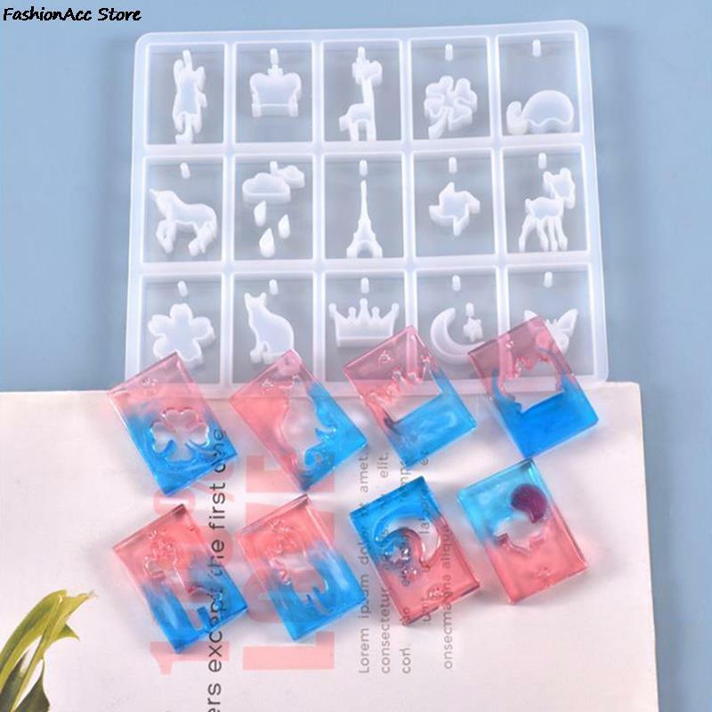 1/5/12pcs/set Pendant Silicone Mold Resin Silicone Mould Handmade Tool Epoxy Resin Molds