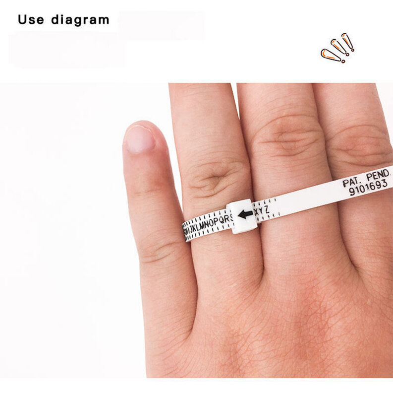 Reino unido eua britânico americano europeu padrão de medição cinto pulseira anéis sizer dedo tamanho triagem ferramenta jóias logotipo personalizado