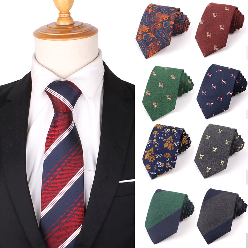 Corbata de Jacquard a rayas para hombres y mujeres, traje para niñas y niños, corbata delgada informal, corbatas florales, novedad