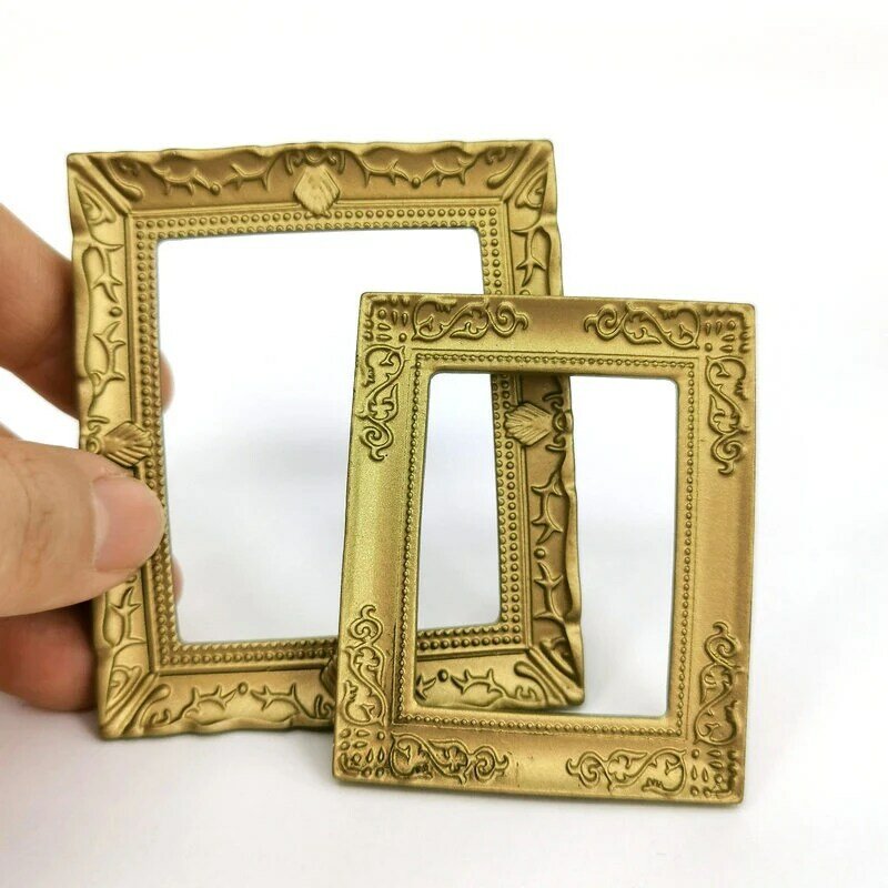 مرآة ريترو لبيت الدمى ، مقياس 1:12 ، ديكور ، أثاث ، زخرفة عتيقة ، طراز أوروبي ، ملحقات بيت الدمية