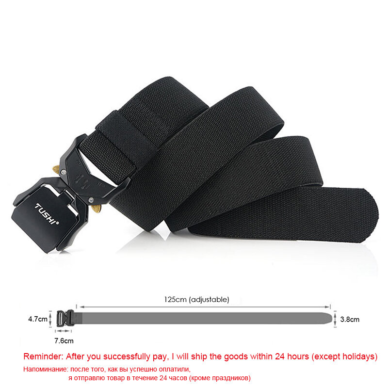 HSSEE-cinturón elástico oficial para hombre, hebilla de liberación rápida de Metal duro genuino, accesorios tácticos masculinos, 2022