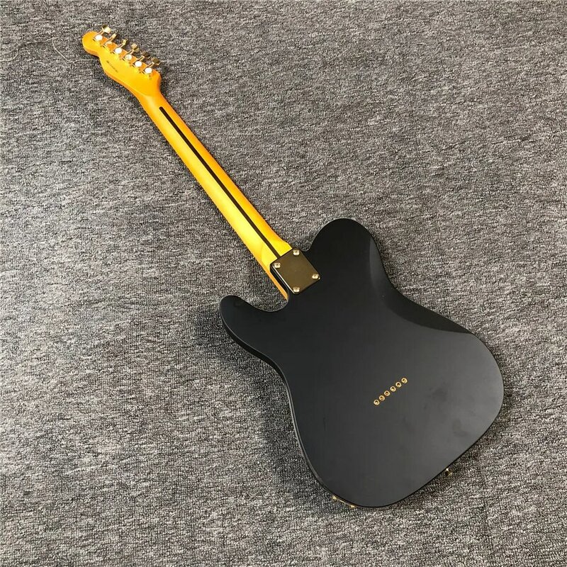 Guitare électrique noire, vraies photos, usine de vente en gros et au détail, physique gratuit, stock Personnalisation modifiable