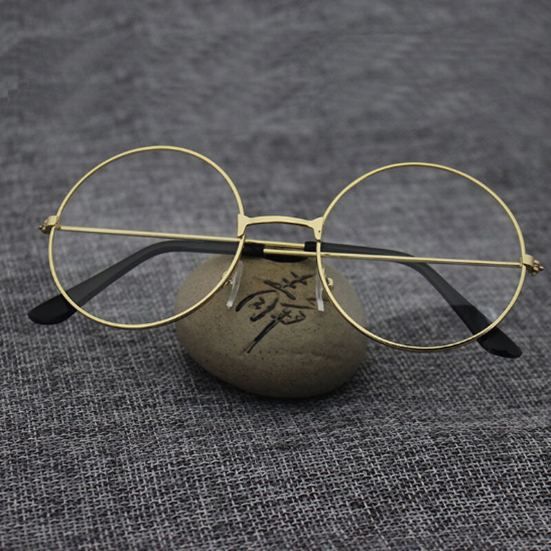 2020 nowy klasyczny Vintage okulary rama okrągłe obiektywy płaskie krótkowzroczność lustro optyczne proste metalowe kobiety/mężczyźni okulary rama Dropshipping