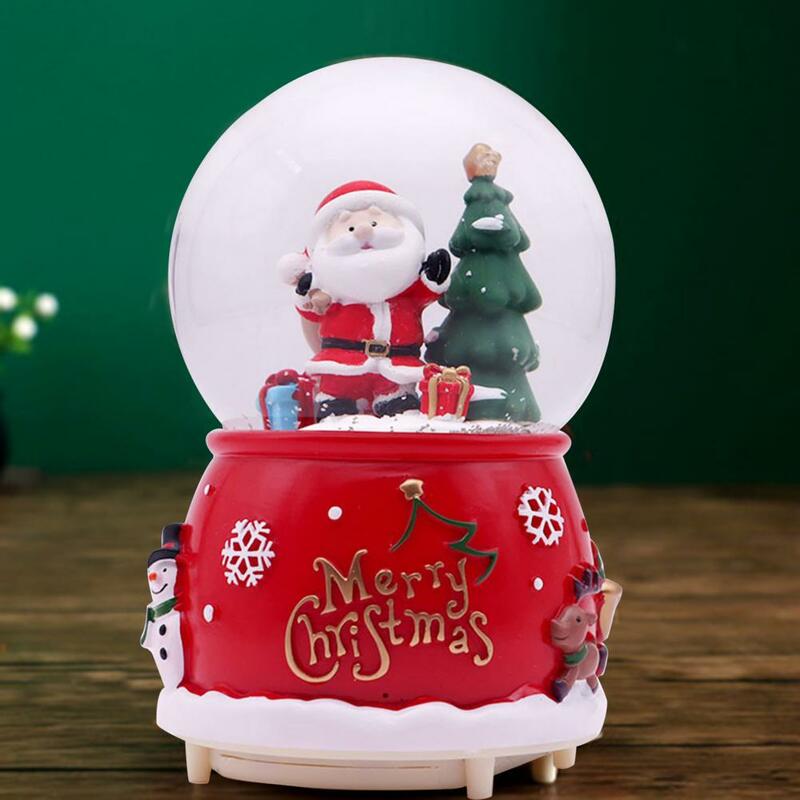 Globo de neve de natal artesanato brilhante vidro globo de neve exibição fino acabamento eco-friendly 3d desenhos animados ornamentos de natal