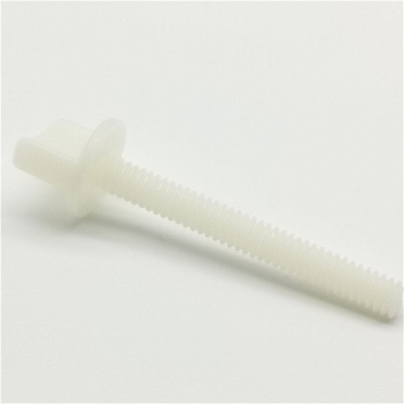Tornillos de pulgar de plástico de nailon roscado del sistema británico, longitud roscada, accesorio RC de 2 pulgadas, 10 piezas