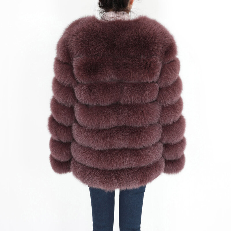 Maomaokong женский длинный 70 см натуральный мех Натуральная лиса пальто жилет Зимняя женская куртка пальто жилет для девушек кожаная мода