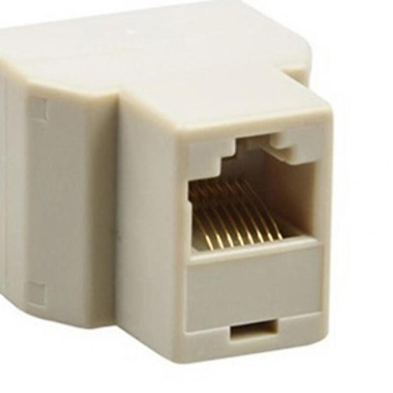 RJ45 Splitter Adapter 1 to 2 Dual Female Port CAT5/6 LAN Ethernet Sockt Network Connections Splitter Adapter P15