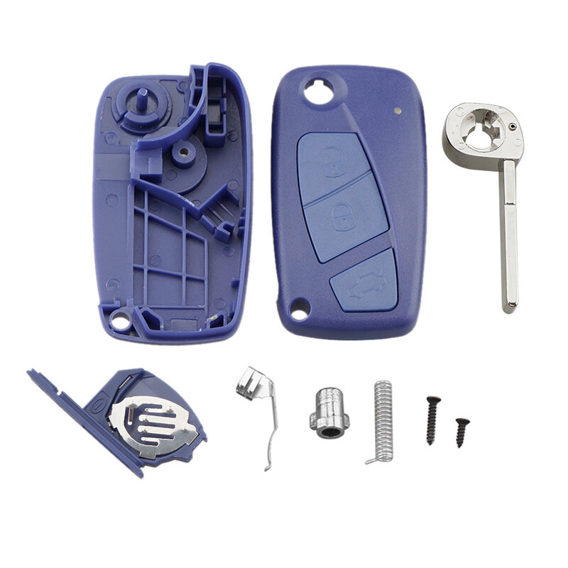 Remoto Car Key Shell Case Cover, 3 Botões, 3 Botões, Fiat Ducato, Stilo, Panda, Dobrável, SIP22 Lâmina, Novo, 2022, 3 Botão