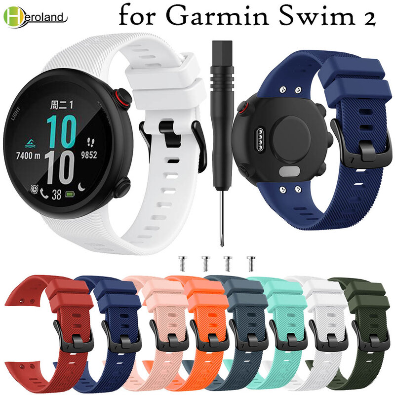 Ersatz Uhr Strap band für Garmin Swim 2 / Forerunner 45 weiche Silikon Smart Armbänder Correa Armband + werkzeug Handgelenk strap