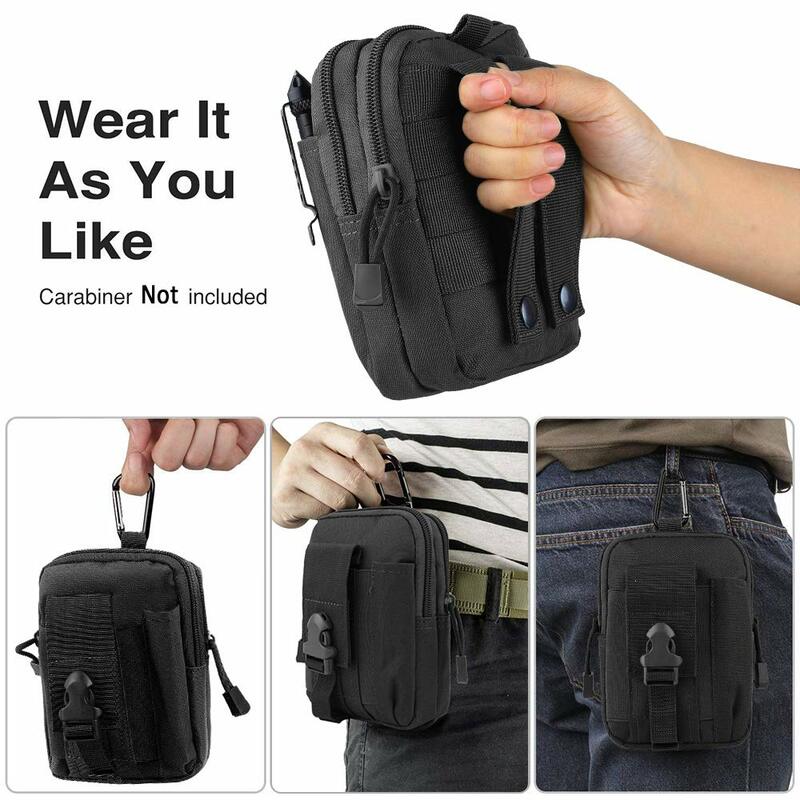 Men Outdoor Tactical Molle Pouch Belt Waist Pack Bag Small Pocket Military Waist Pack Running Pouch Travel Camping Pocket Bags