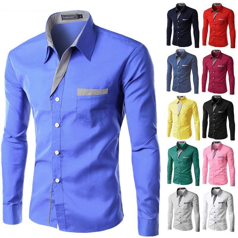 2024 gorąca wyprzedaż nowa moda Camisa Masculina koszula męska z długim rękawem Slim fit projekt formalna w stylu Casual markowa męska koszula rozmiar M-4XL