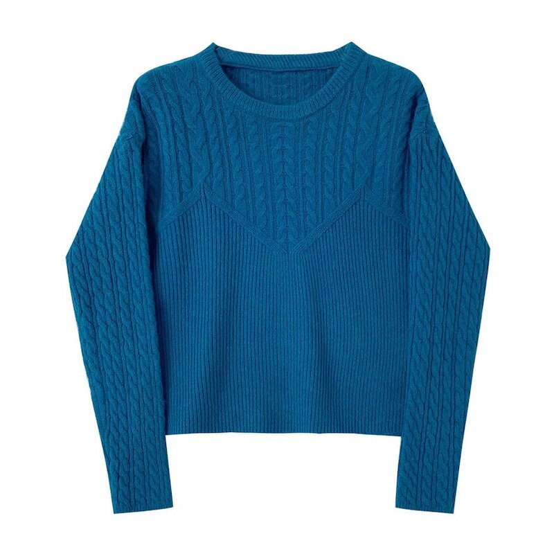 Long Sleeve Knitted Sweater Women Fall 2021 New Fashion Jacquard O Neck Jumper Top Pullover Knitted Sweater Soft Warm Pull Femme
