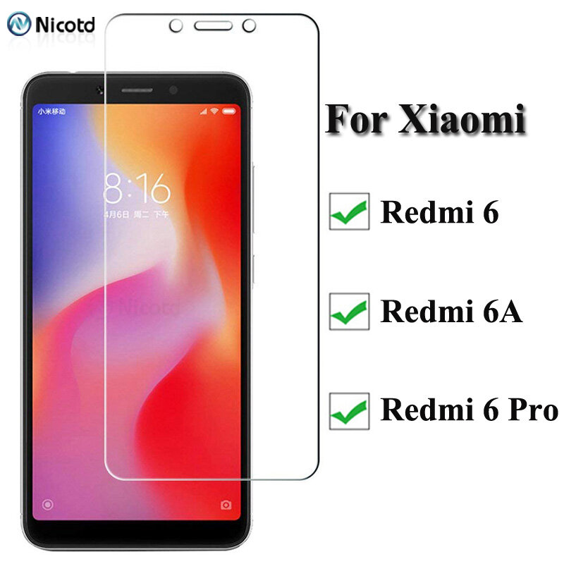 1pc/2pcs/3pcs vetro temperato per Xiaomi Redmi 6a pellicola protettiva per schermo pellicola protettiva per Xiaomi Redmi 6 Pro Redmi 6 Redmi 6a