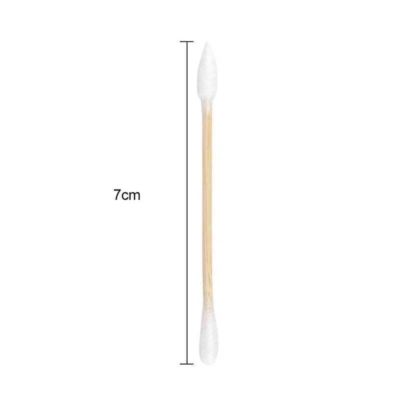 100 szt. Wacik jednorazowy tuba dwugłowy bambusowe bawełniane miękkie bawełniane ucho dwie końcówki bambusowe bawełniane wacik s