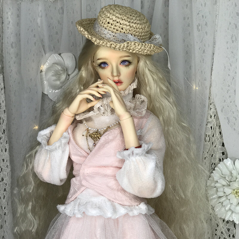 BJD SD Juah Resina Bola Móvel Conjunta Deusa Baby Doll, Presente Olhos Spot, 65 cm, 1/3 BJD, Novo