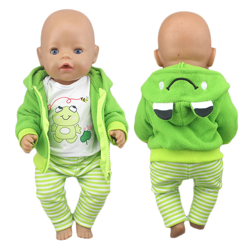 Costumes de grenouille mignons pour bébé, vêtements de beurre Reborn, nouveau, 43cm, 17 po, 2023