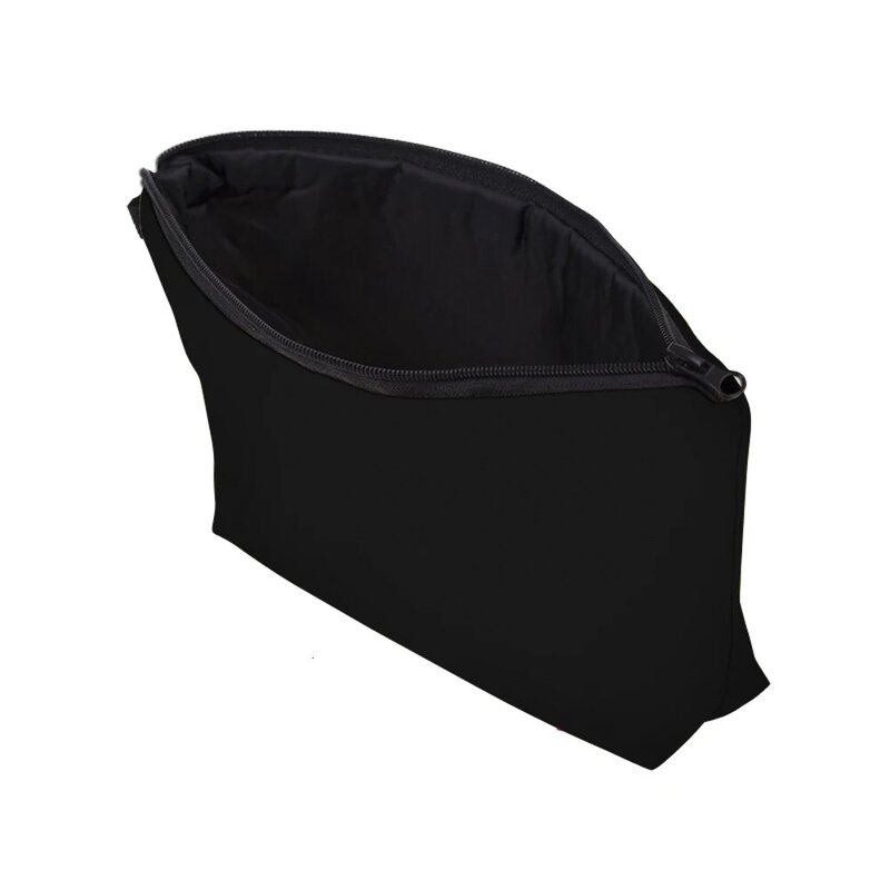 Deanfun-女性のための純粋な黒のメイクアップバッグ,防水化粧ポーチ,収納トラベルバッグ51705