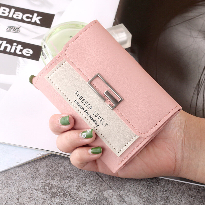 Femmes portefeuille femme 2020 nouveau Ultra-mince Style coréen porte-monnaie étudiant Mini doux mignon court dame de commerce extérieur porte-cartes