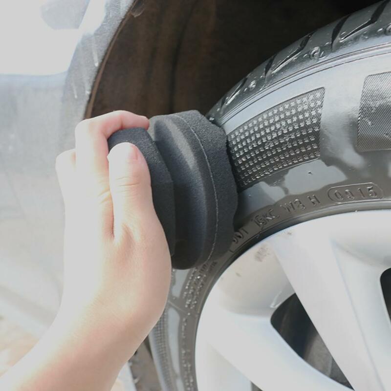 8/11cm Professional Car Wheel Washer Pneu Vestir Ferramentas Automotive Hex Grip Aplicador Handheld Tire Enceramento Esponja