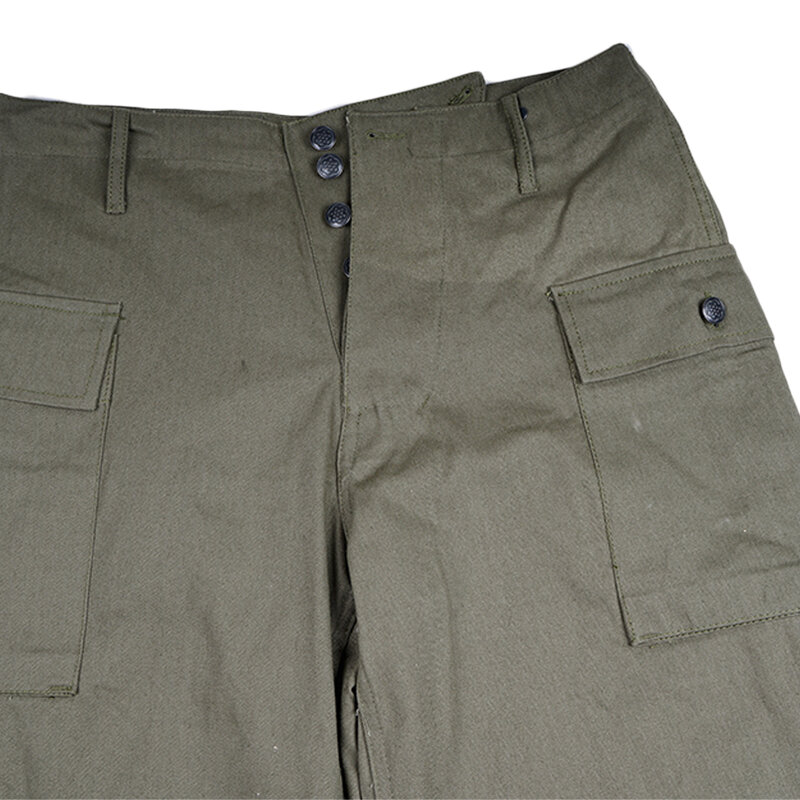 II wojna światowa korpus piechoty morskiej HBT bawełniane kombinezony spodnie mundurowe spodnie sportowe zielone