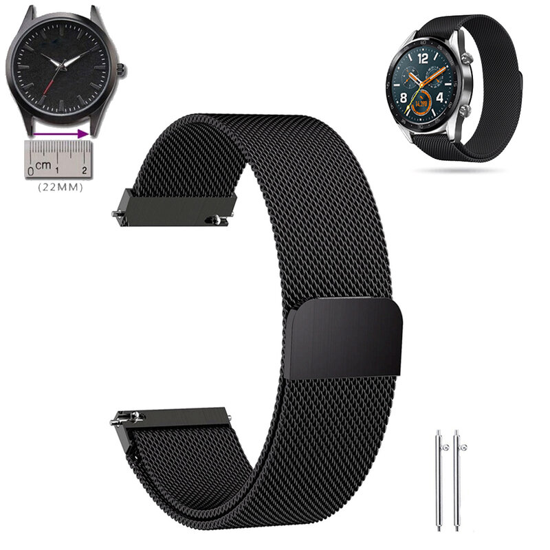22 мм ремешок для часов huawei watch gt milanese loop 20 мм для samsung galaxy watch 46 мм gear s3 frontier galaxy watch active2