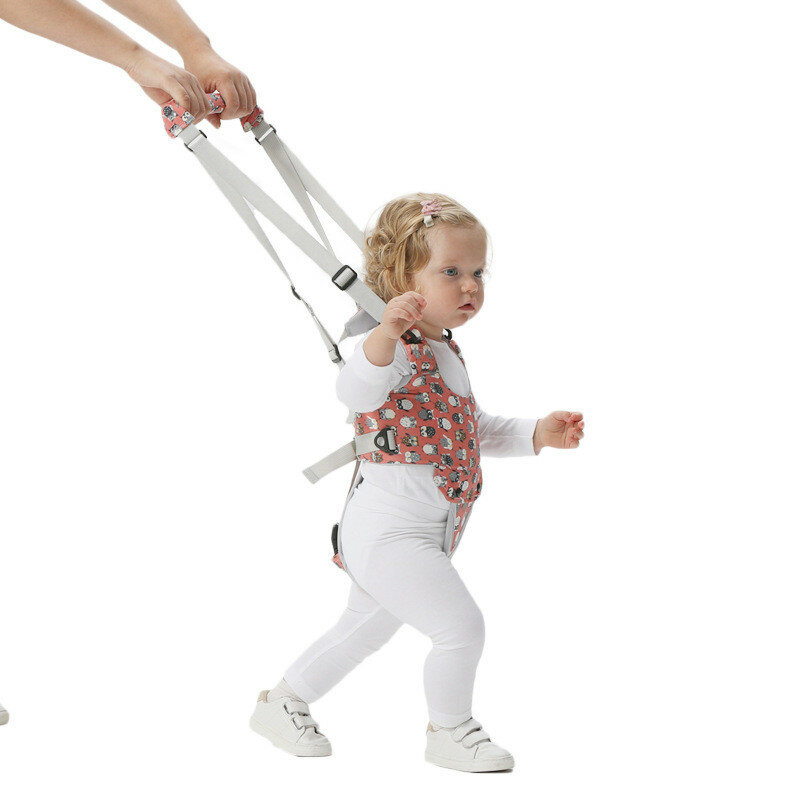 Andador de dibujos animados para bebé, asistente de arnés para niño, mochila, cinturón de aprendizaje para caminar, correa de correas de pie multifuncional